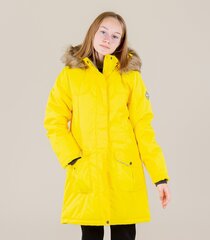 Huppa tüdrukute talveparka MONA 2, 300g, kollane цена и информация | Зимняя одежда для детей | kaup24.ee