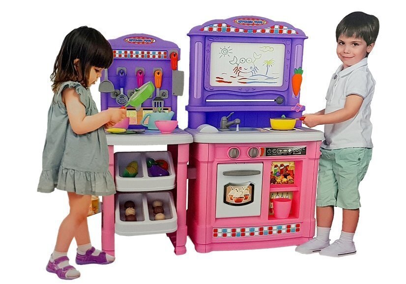Kööginurk joonistuslaua ja tarvikutega, 66-osa, roosa цена и информация | Tüdrukute mänguasjad | kaup24.ee