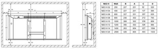 Elektriradiaator ADAX NEO H|L WiFi 250W hind ja info | Küttekehad | kaup24.ee