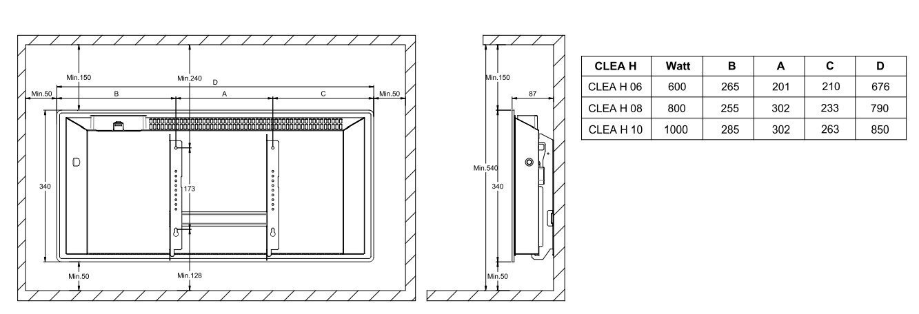 Elektriradiaator ADAX CLEA H|L WiFi 800W hind ja info | Küttekehad | kaup24.ee