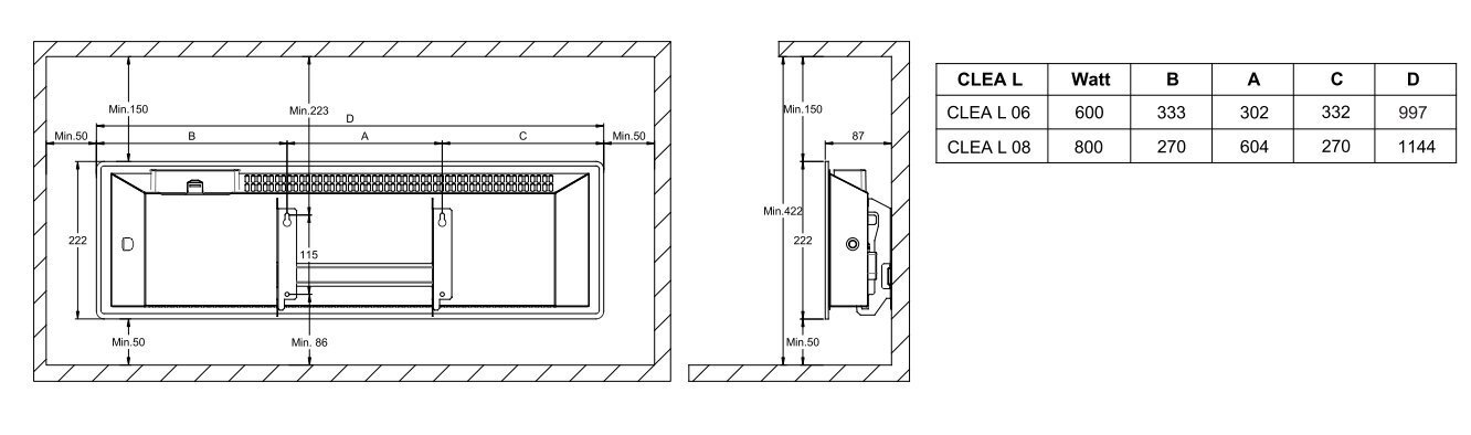 Elektriradiaator ADAX CLEA H|L 800W hind ja info | Küttekehad | kaup24.ee