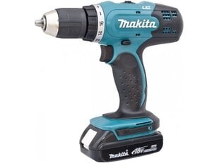 Аккумуляторная дрель Makita, 18 V, 2x 1,5Ah Li-ion, 42/27 Nm, 1,7кг цена и информация | Шуруповерты, дрели | kaup24.ee