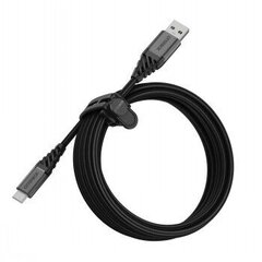 OTTERBOX PREMIUM CABLE USB A - USB-C, 3M, BLACK цена и информация | Кабели и провода | kaup24.ee