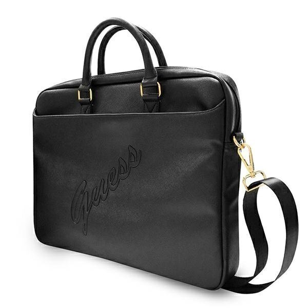 Guess Saffiano Script Black arvutikott, 15" (~38 cm) hind ja info | Sülearvutikotid | kaup24.ee