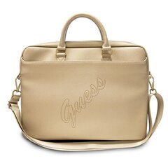 Сумка для компьютера Guess Saffiano Script Gold, 15" (~38 см) цена и информация | Рюкзаки, сумки, чехлы для компьютеров | kaup24.ee