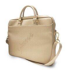 Сумка для компьютера Guess Saffiano Script Gold, 15" (~38 см) цена и информация | Рюкзаки, сумки, чехлы для компьютеров | kaup24.ee