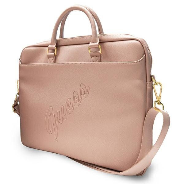 Guess Saffiano Script Pink arvutikott, 15" (~38 cm) hind ja info | Arvutikotid | kaup24.ee