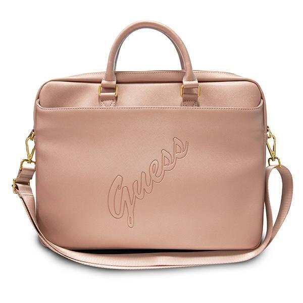 Guess Saffiano Script Pink arvutikott, 15" (~38 cm) hind ja info | Arvutikotid | kaup24.ee