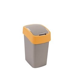 Prügikast Curver Flip Bin 25l, hall/oranž цена и информация | Мусорные баки | kaup24.ee