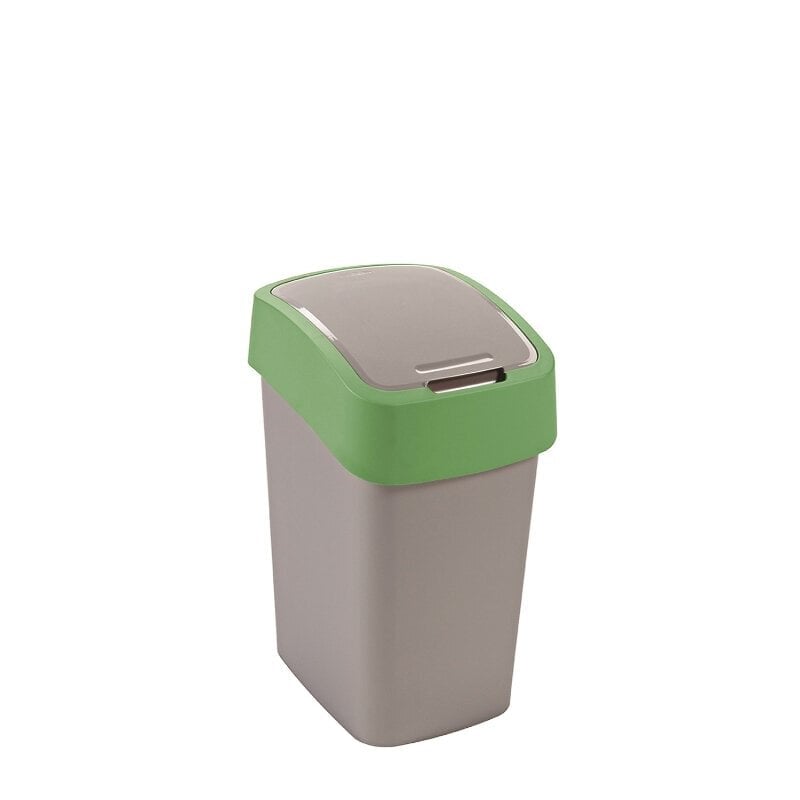 Prügikast Curver Flip Bin 25l, hall/roheline цена и информация | Prügikastid | kaup24.ee