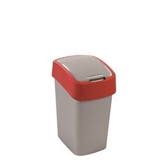 Prügikast Curver Flip Bin 25l, hall/punane цена и информация | Мусорные баки | kaup24.ee