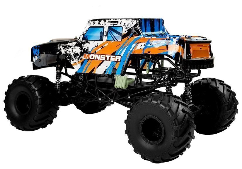 Maastur 4x4 kaugjuhtimispuldiga 1:6, oranž, 6+ aastat цена и информация | Poiste mänguasjad | kaup24.ee