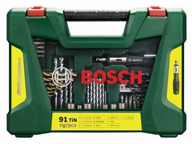 Tööriistakomplekt BOSCH 91 tk. V-Line Titanium цена и информация | Käsitööriistad | kaup24.ee