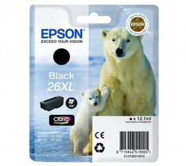 Epson T2621 (26XL) (C13T26214012), must tindiprinterikassett, lk 500 hind ja info | Tindiprinteri kassetid | kaup24.ee