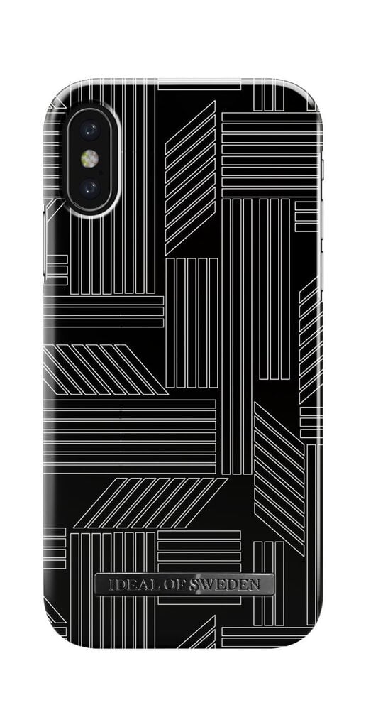 Apple iPhone X Cover Geometric Puzzle By Ideal Fashion Black цена и информация | Telefoni kaaned, ümbrised | kaup24.ee