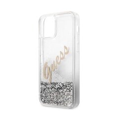 Винтажный чехол Guess Liquid Glitter Vintage для Apple iPhone 12/12 Pro, серый цена и информация | Чехлы для телефонов | kaup24.ee