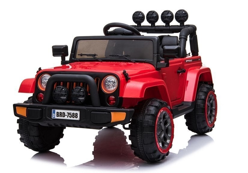 Laste elektriauto Jeep BRD-7588, 4x4, punane, 3 a.+ hind ja info | Laste elektriautod | kaup24.ee