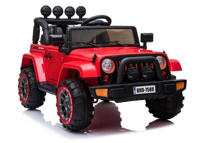 Laste elektriauto Jeep BRD-7588, 4x4, punane, 3 a.+ hind ja info | Laste elektriautod | kaup24.ee