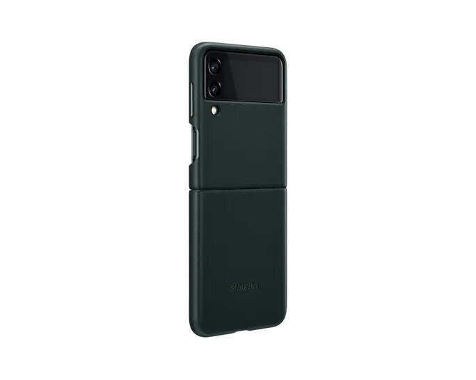 Samsung Galaxy Z Flip3 nahast ümbris roheline EF-VF711LGEGWW цена и информация | Telefoni kaaned, ümbrised | kaup24.ee