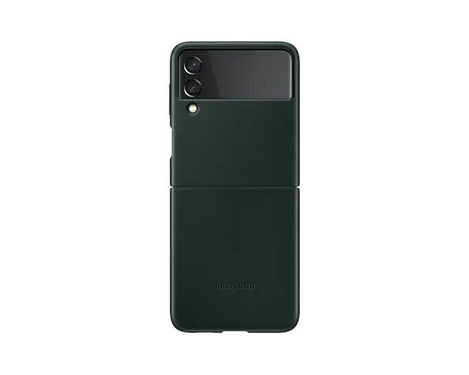 Samsung Galaxy Z Flip3 nahast ümbris roheline EF-VF711LGEGWW цена и информация | Telefoni kaaned, ümbrised | kaup24.ee
