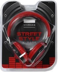 Juhtmega kõrvapealsed kõrvaklapid Vivanco COL400, punane (34880) hind ja info | Kõrvaklapid | kaup24.ee