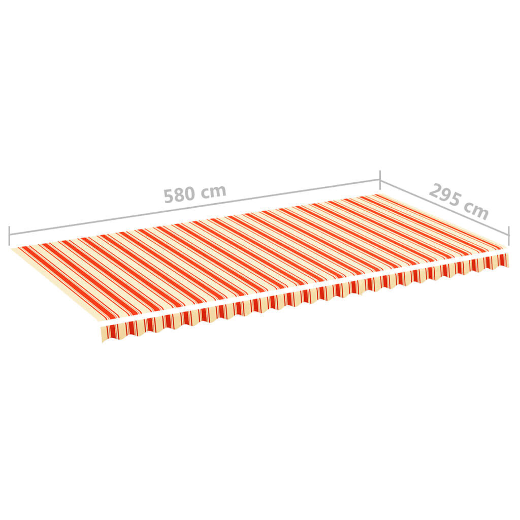 Pakaitinis audinys markizei, geltonos ir baltos spalvos, 6x3m цена и информация | Päikesevarjud, markiisid ja alused | kaup24.ee