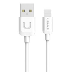 Универсальный силиконовый кабель данных и заряда Apple Lightning (MD818ZM/A) USB Usams U-TURN  1м, белый цена и информация | Кабели для телефонов | kaup24.ee