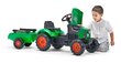 Pedaalidega traktor Falk Supercharger, roheline цена и информация | Poiste mänguasjad | kaup24.ee