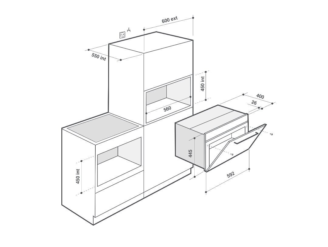 Integreeritav auruahi De Dietrich DKV7340X цена и информация | Ahjud | kaup24.ee