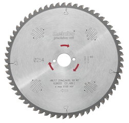 Диск пильный 160x1,6/1,1x/16/20, z24,WZ, 22°.Precision cut KSA18 KSA 18 LTX, Metabo цена и информация | Запчасти для садовой техники | kaup24.ee