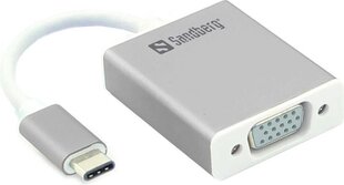 SANDBERG USB-C to VGA Link hind ja info | Mobiiltelefonide kaablid | kaup24.ee