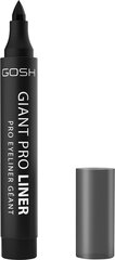 GOSH Giant Pro Eyeliner silmalainer 2.5 g, Blacker than Black hind ja info | Ripsmetušid, lauvärvid, silmapliiatsid, seerumid | kaup24.ee