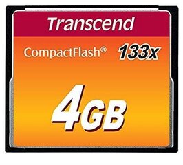 Mälukaart Transcend Compact Flash 4GB/TS4GCF133 цена и информация | Карты памяти | kaup24.ee