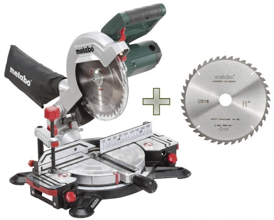 Järkamissaag KS 216 M Lasercut + lisasaeketas 628060000&MET, Metabo цена и информация | Elektrilised saed, mootorsaed ja tarvikud | kaup24.ee