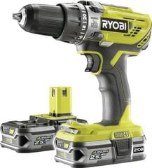 Аккумуляторная дрель/отвертка/перфоратор Ryobi ONE+ 18 V,  R18PD3-225S цена и информация | Шуруповерты, дрели | kaup24.ee