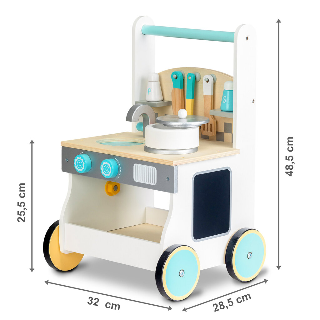 Ecotoys puidust käimistugi- mänguköök hind ja info | Tüdrukute mänguasjad | kaup24.ee