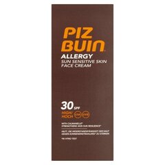 Защитный крем от солнца для лица PIZ BUIN Allergy Sun Sensitive Skin Face Cream, 50 мл цена и информация | Кремы от загара | kaup24.ee