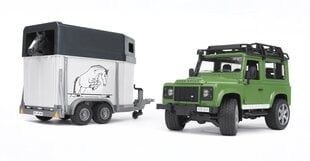 Bruder Land Rover Defender внедорожник с прицепом-коневозкой цена и информация | Развивающий мелкую моторику - кинетический песок KeyCraft NV215 (80 г) детям от 3+ лет, бежевый | kaup24.ee