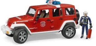 Bruder Jeep Wrangler tuletõrje heli ja valgusega + figuur hind ja info | Poiste mänguasjad | kaup24.ee