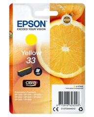 EPSON Singlepack Yellow 33 Claria Prem hind ja info | Tindiprinteri kassetid | kaup24.ee