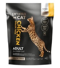 PrimaCat täistoit GrainFree kassidele kanalihaga 1,4kg цена и информация | Сухой корм для кошек | kaup24.ee