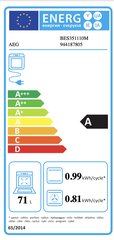 Integreeritav ahi Aeg BES351110M, maht 71 liitrit цена и информация | Духовки | kaup24.ee