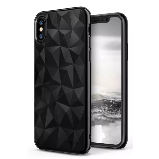 Blun 3D Prism Shape Super Thin Silicone Back cover case for Huawei Mate 20 Lite Black hind ja info | Telefoni kaaned, ümbrised | kaup24.ee