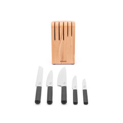 Ножи с деревянной подставкой Steel цена и информация | Ножи и аксессуары для них | kaup24.ee