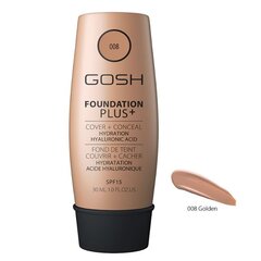 GOSH Foundation Plus+ jumestuskreem 30 ml, Golden цена и информация | Пудры, базы под макияж | kaup24.ee