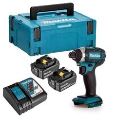 Аккумуляторная ударная отвертка Makita DTD152RTJ, 18 В / 2 x 5,0 Ач Li-ion, 165 Nm, LED цена и информация | Шуруповерты, дрели | kaup24.ee