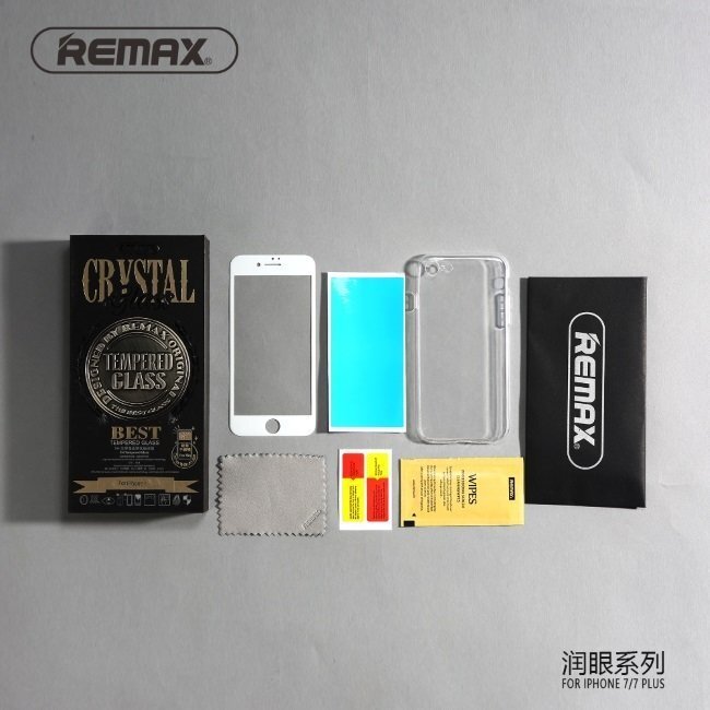 Ekraani kaitsekile Remax Crystal 2in1 + tagakaane kaitse Apple iPhone 7, valge hind ja info | Ekraani kaitsekiled | kaup24.ee