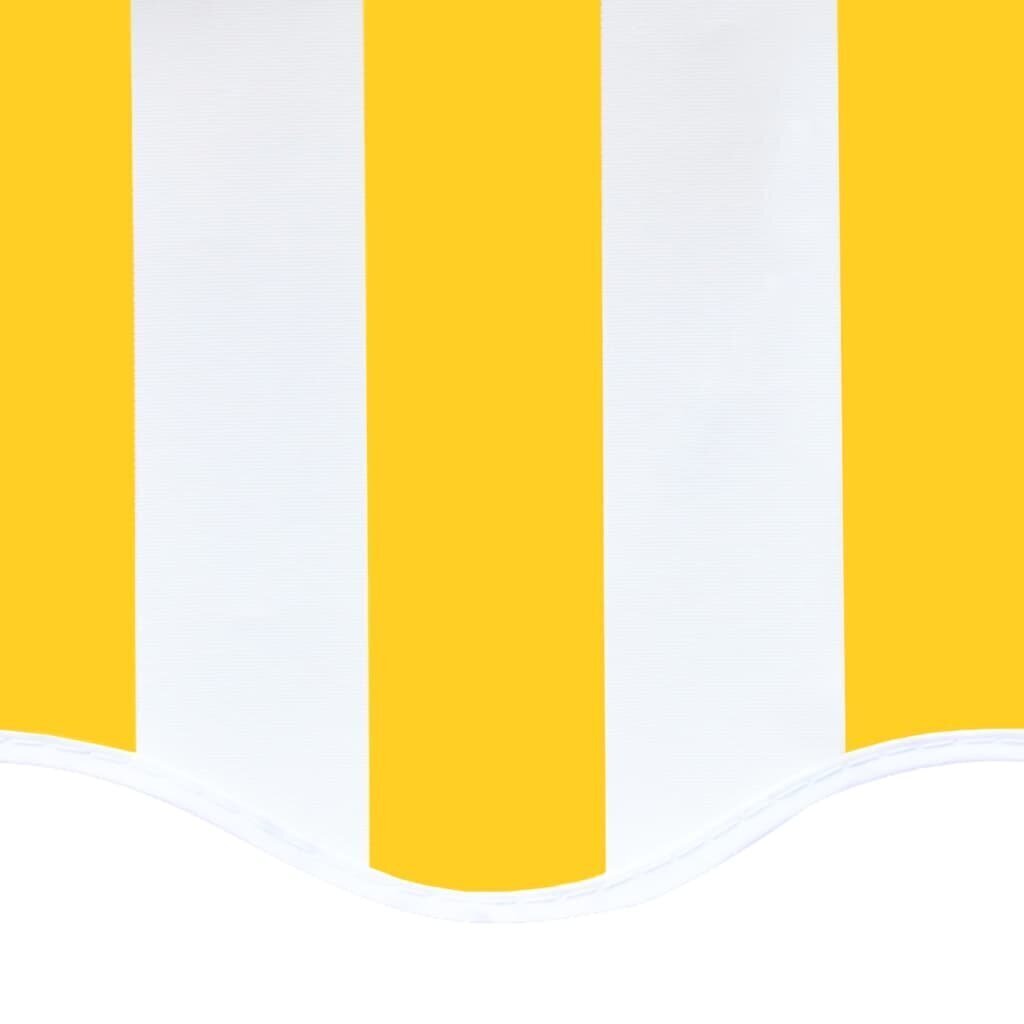 Pakaitinis audinys markizei, 4x3,5m, geltonos ir baltos spalvos hind ja info | Päikesevarjud, markiisid ja alused | kaup24.ee