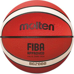 Баскетбольный мяч для тренировок MOLTEN B5G3200 синт. кожа размер 5 цена и информация | Баскетбольные мячи | kaup24.ee