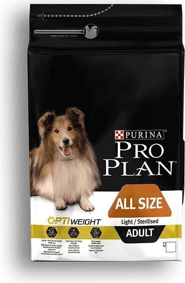 PRO PLAN DOG ADULT ALL SIZES LIGHT CHICKEN 3KG цена и информация | Kuivtoit koertele | kaup24.ee